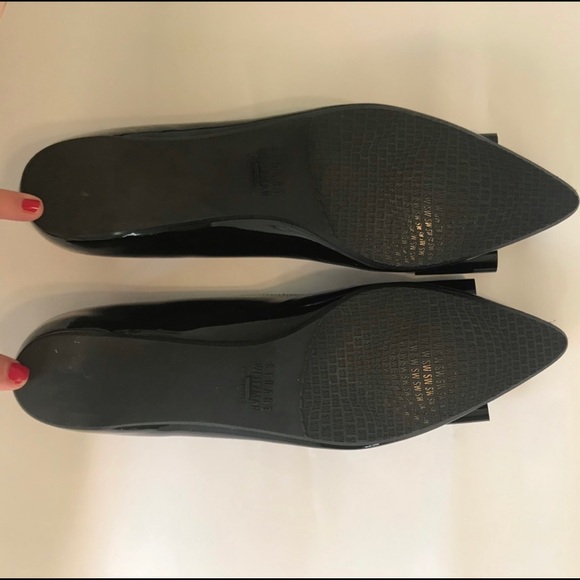 NWOT Stuart Weizman black pointed toe flats - patent leather - Picture 5 of 8
